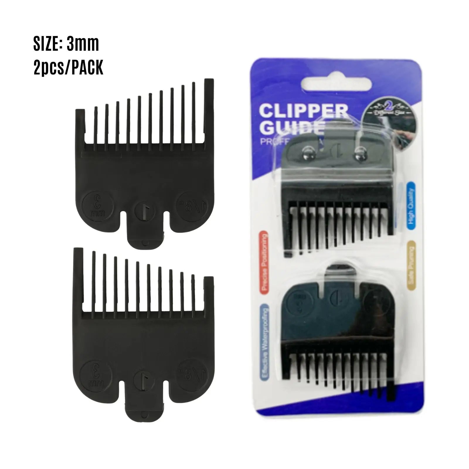 Peines de límite para cortapelos profesionales, guía de corte de pelo para peluquero, protectores para maquinilla de cortar el pelo, herramientas de estilismo de 3mm/4,5mm, 2 uds.