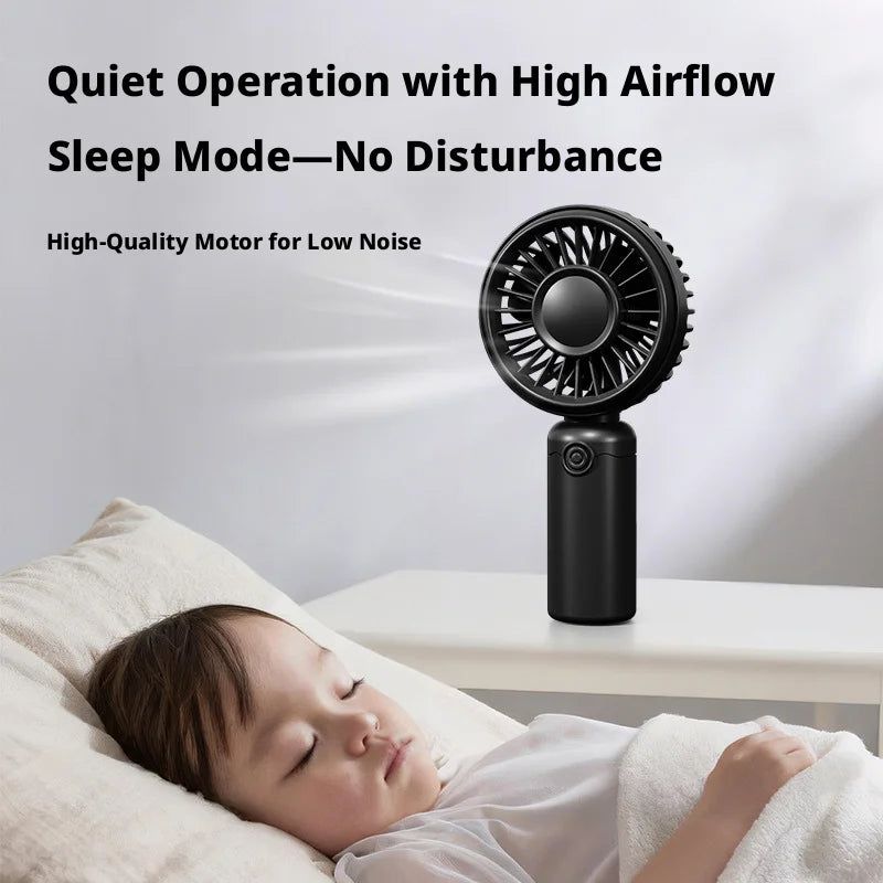 Nuevo Mini Ventilador Portátil USB Recargable Silencioso para Mesa, Maquillaje, Pestañas, Niños, Oficina, Viajes, Enfriador de Aire