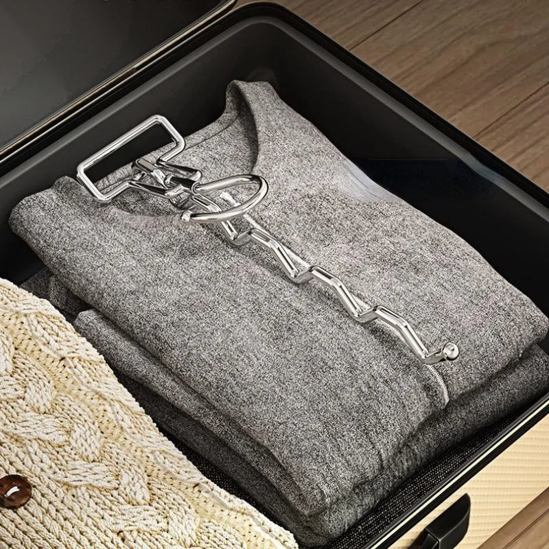 Colgador de ropa plegable de acero inoxidable, colgador de secado de Hotel de viaje Multifu, perchas de ropa colgantes simples para viajes esenciales para el hogar