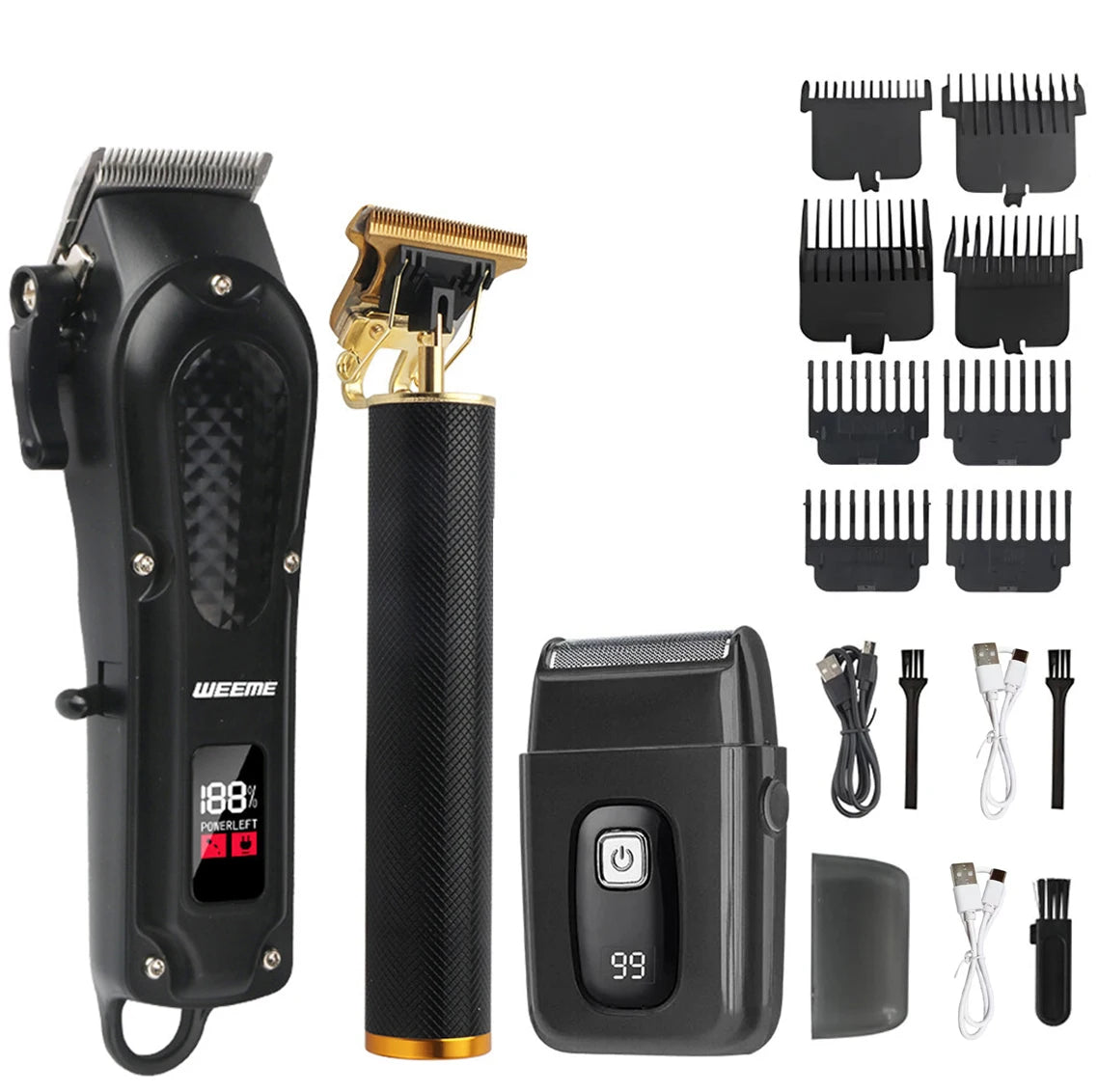 Cortadora de Pelo Vintage Inalámbrica, Máquina de Cortar Pelo Eléctrica Recargable con Kit de Recortador de Vello Nasal, Regalo para Novio