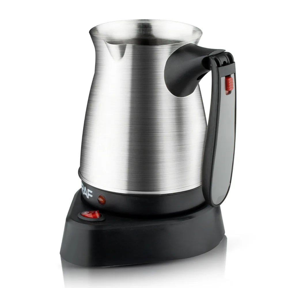 Cafetera turca de 600W, cafetera portátil italiana, árabe, griega, Moka, mango plegable, fácil para viajes en casa