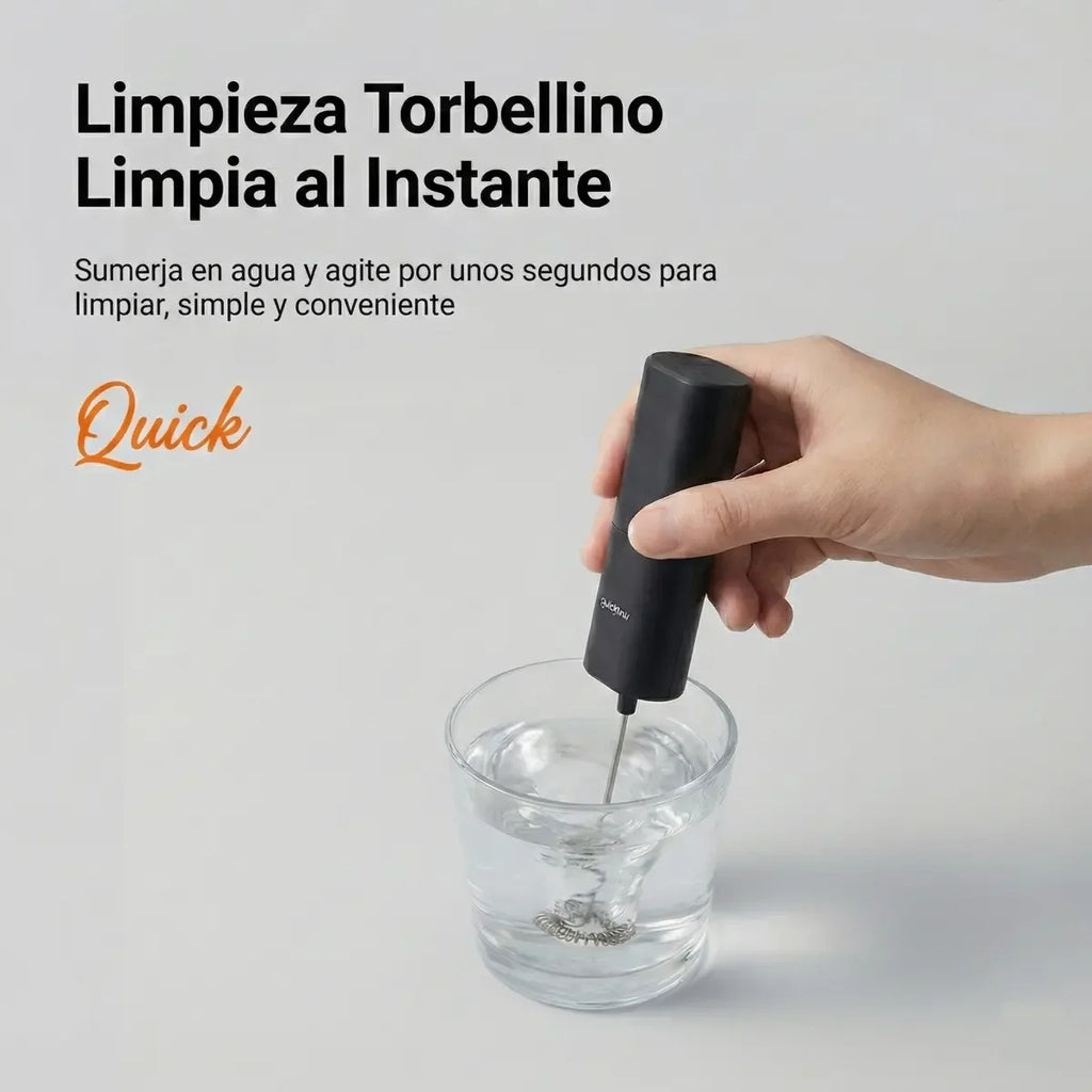 Espumador de leche eléctrico de 9500 rpm, mini batidor de huevos, espumador de café, mezclador portátil para cappuccino