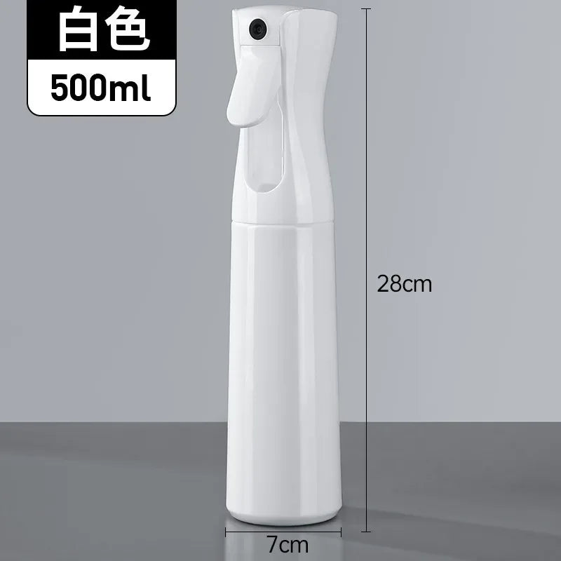 Botella pulverizadora para el cabello de 500/300/200ml, botellas recargables, regadera de niebla continua, pulverizador de agua automático para salón de peluquero, herramientas para el cabello