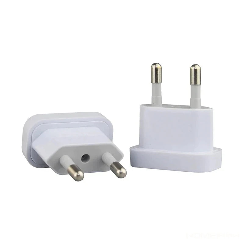 1 Uds. Adaptador de enchufe de alimentación de 4,8mm enchufe de EE. UU. A UE Euro Europa convertidor de enchufe adaptador de viaje salida de convertidor de corriente