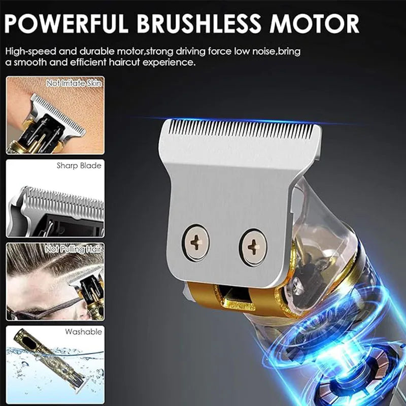 Cortadora de pelo eléctrica profesional Vintage T9, afeitadora portátil recargable por USB para el cuidado de la barba, el mejor regalo