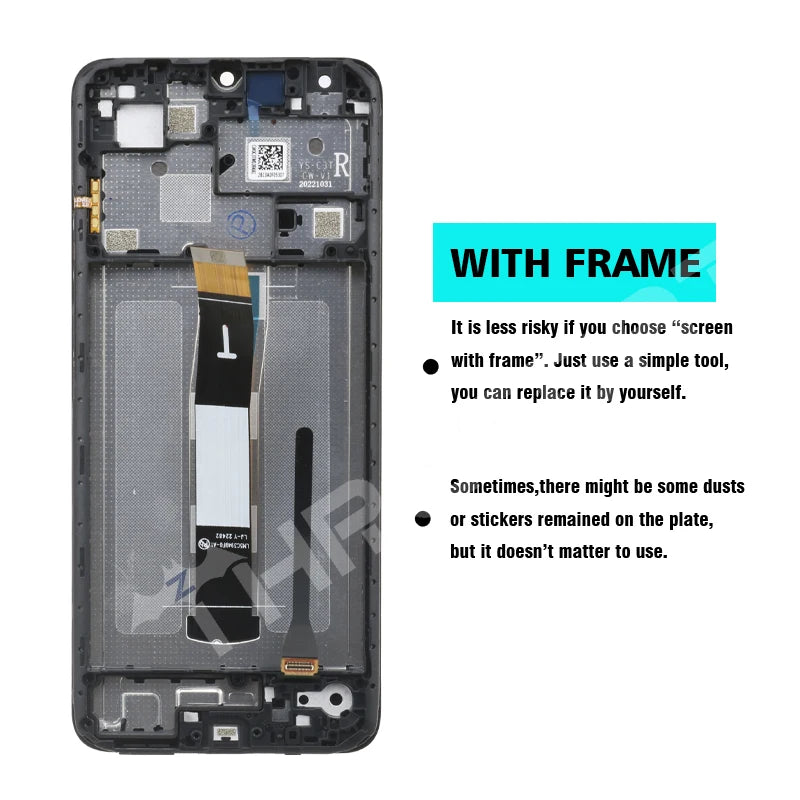 Pantalla LCD Original de 6,71 pulgadas para Xiaomi Redmi 12C, montaje de digitalizador con pantalla táctil para pantalla Redmi 12c 22120RN86G de repuesto