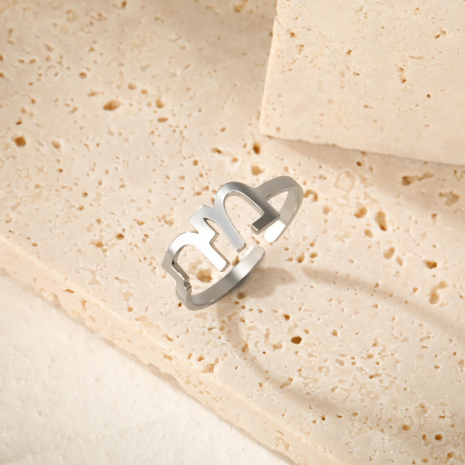 Anillo con nombre personalizado para mujeres y hombres, joyería personalizada para dedo, accesorios de acero inoxidable, anillos con múltiples nombres dobles, regalo familiar
