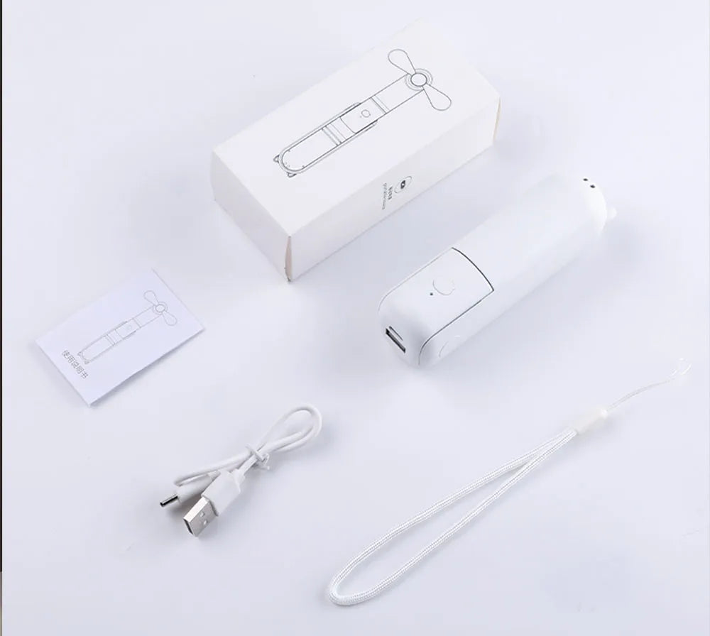 Mini ventilador de mano portátil, pequeño ventilador de bolsillo, batería recargable por USB, ventilador de mano de refrigeración plegable, Mini ventilador USB con Banco de energía