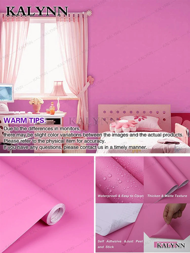 Papel tapiz impermeable de Color sólido, autoadhesivo para habitación, armario blanco y negro, pegatina de pared mate para muebles de cocina, ancho personalizable