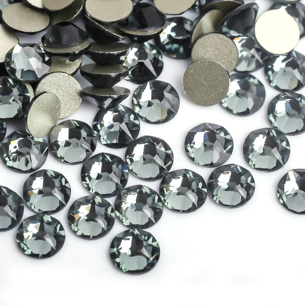 VC 2088-diamantes de imitación para decoración de uñas, 16 caras de corte, cristales brillantes, ss10-30 Strass 8Big + 8Small, sin fijación térmica