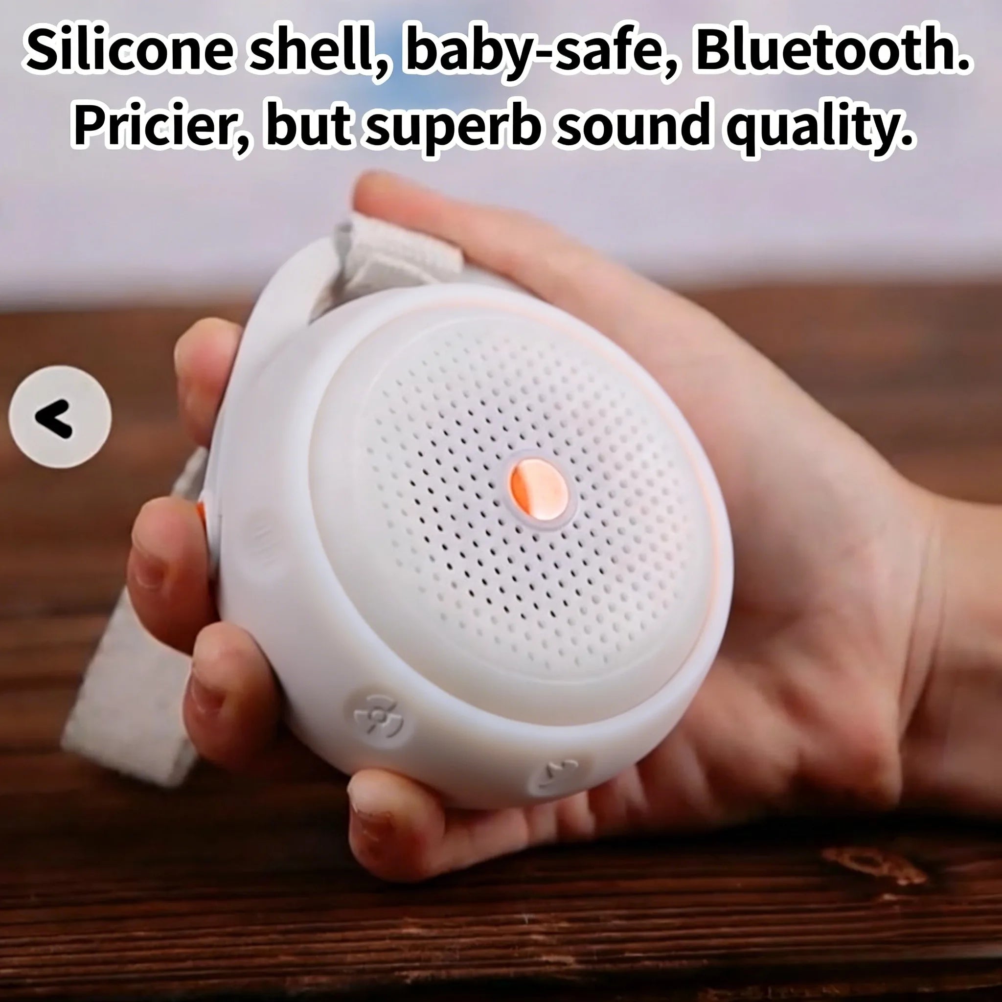 Máquina portátil de ruido blanco con Bluetooth, 12 sonidos relajantes relajantes y temporizador de silicona para dormir, luz nocturna para bebés y adultos
