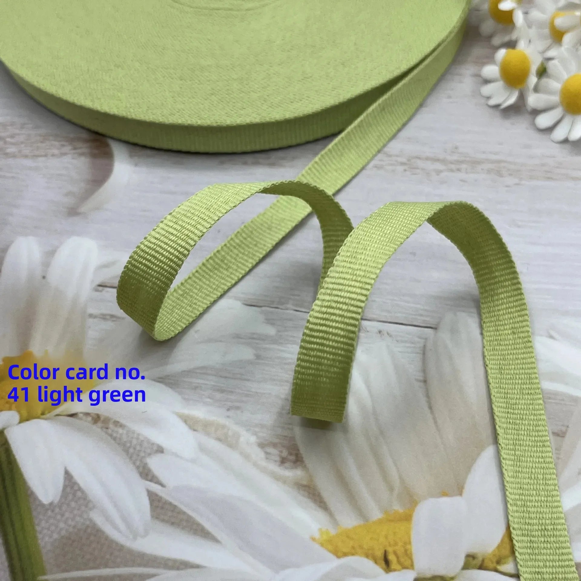 Cinta de encuadernación de borde de tejido liso de poliéster colorido, cinturón de tela de nailon, cinturón de lona con borde en rollo, corbatas para artículos para el hogar
