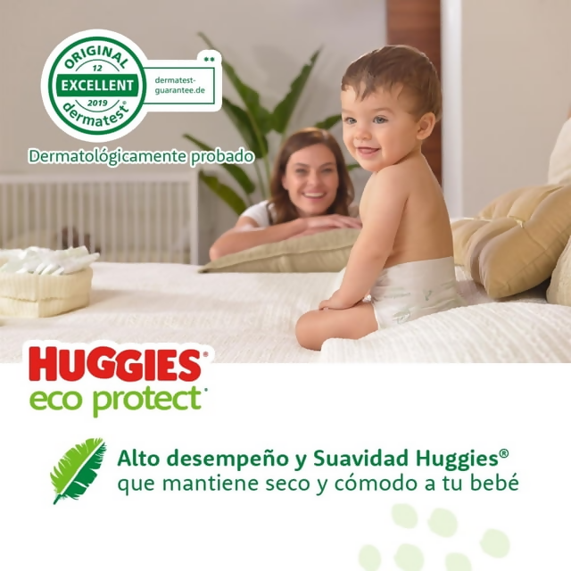 Pañales Huggies Ecoprotect etapa 6 con 32 piezas