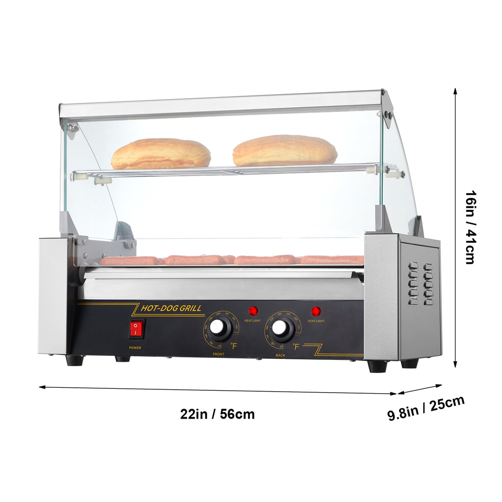 SucceBuy 5/7/11 rodillo comercial para perritos calientes máquina eléctrica para hacer salchichas barbacoa parrilla para Camping fiesta electrodoméstico 110V