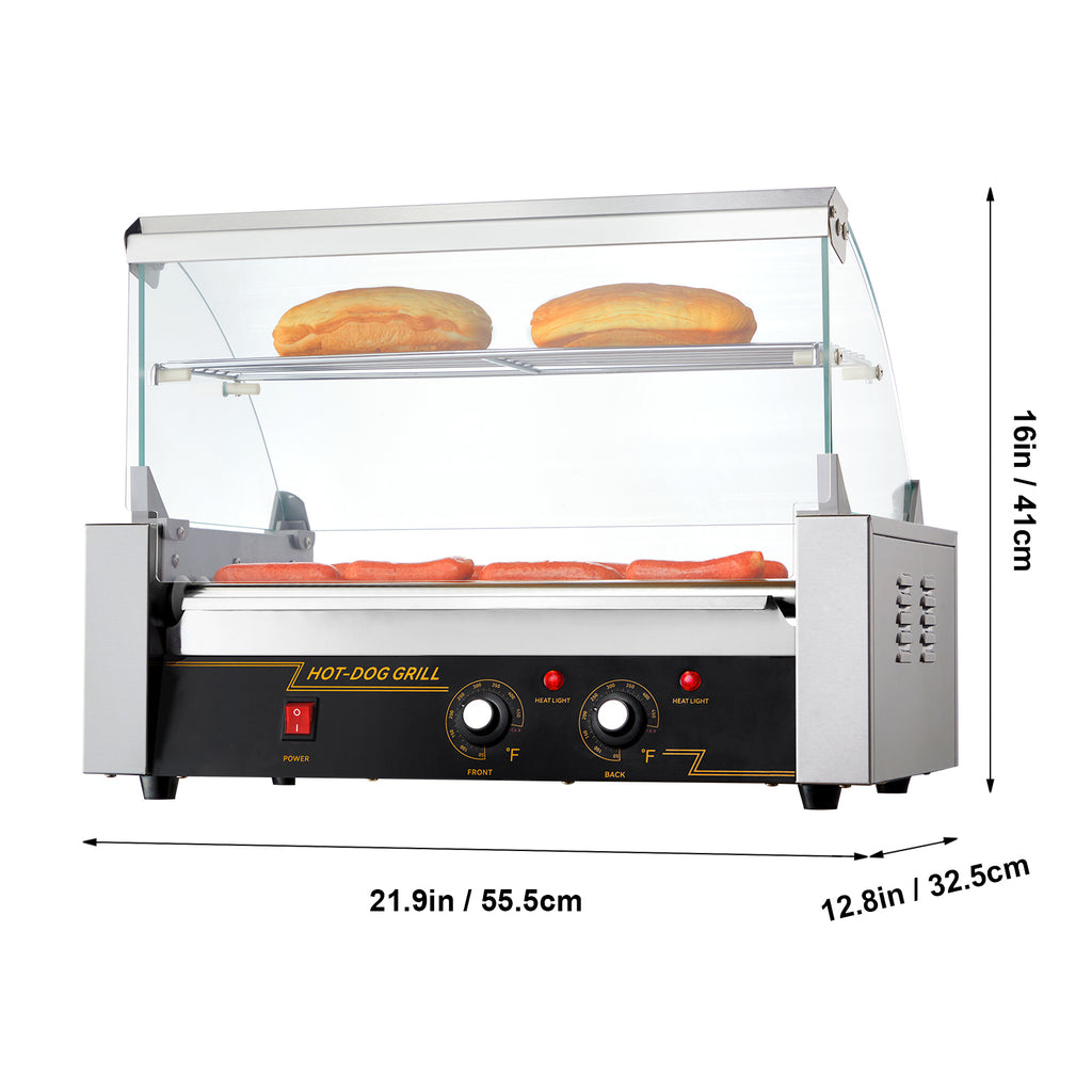 SucceBuy 5/7/11 rodillo comercial para perritos calientes máquina eléctrica para hacer salchichas barbacoa parrilla para Camping fiesta electrodoméstico 110V