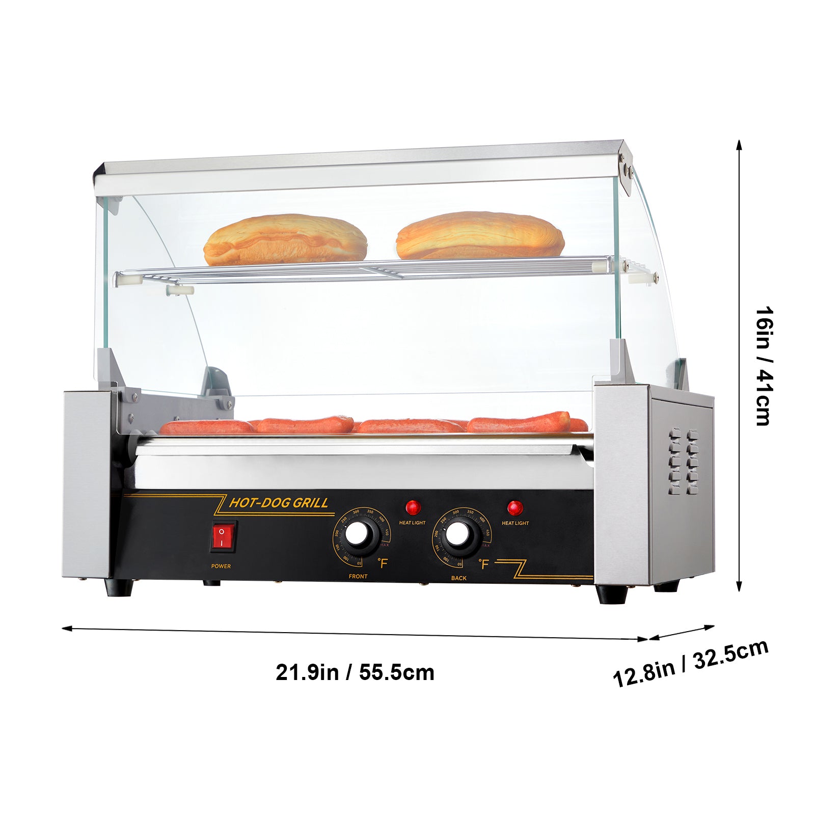SucceBuy 5/7/11 rodillo comercial para perritos calientes máquina eléctrica para hacer salchichas barbacoa parrilla para Camping fiesta electrodoméstico 110V