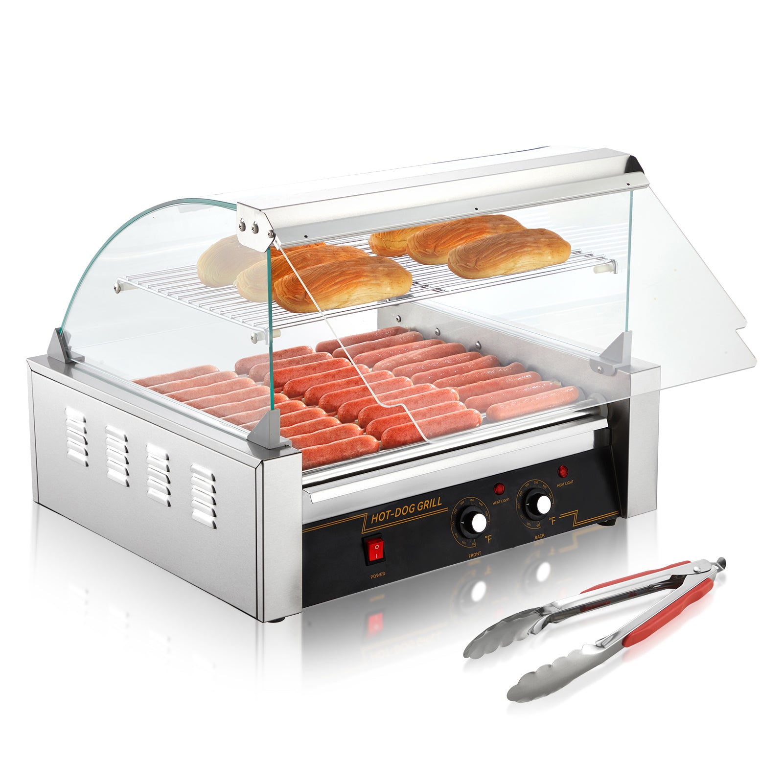 SucceBuy 5/7/11 rodillo comercial para perritos calientes máquina eléctrica para hacer salchichas barbacoa parrilla para Camping fiesta electrodoméstico 110V