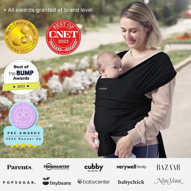 Momcozy Portabebés Eslingas Portabebés Negro 3,6 a 17 kg