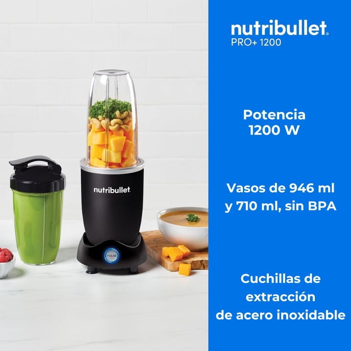 Licuadora Personal NutriBullet ProPlus 32 Oz de Acero Inoxidable con Cuchilla Extraíble 1200W