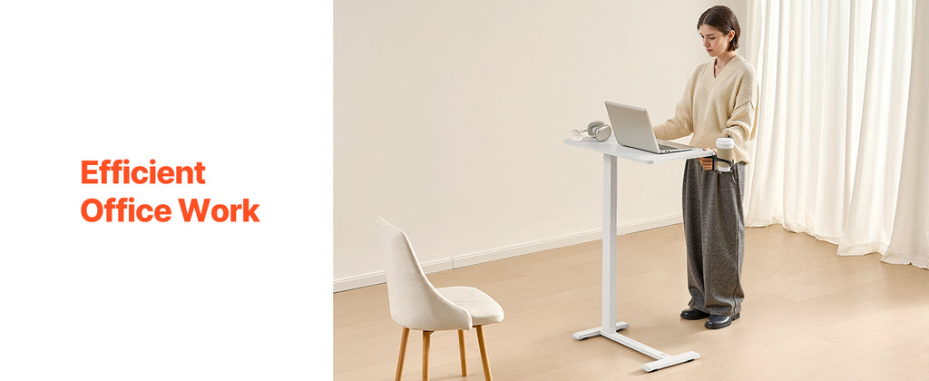 SucceBuy Mesa sobrecama Mesa auxiliar de cama móvil con ruedas giratorias Escritorio para computadora portátil ajustable en altura y ángulo para oficina, estudio y hogar