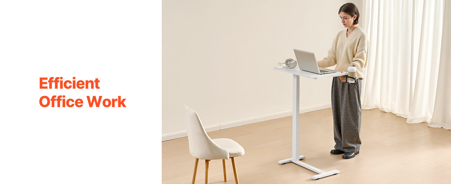 SucceBuy Mesa sobrecama Mesa auxiliar de cama móvil con ruedas giratorias Escritorio para computadora portátil ajustable en altura y ángulo para oficina, estudio y hogar